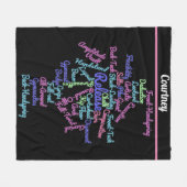 Gymnastiek Word Cloud Fleece Deken (Voorkant (Horizontaal))