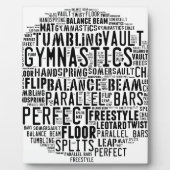 Gymnastiek Word Cloud Fotoplaat (Voorkant)