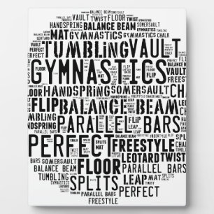 Gymnastiek Word Cloud Fotoplaat