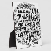 Gymnastiek Word Cloud Fotoplaat (Zijkant)