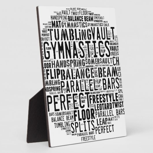 Gymnastiek Word Cloud Fotoplaat (Zijkant)