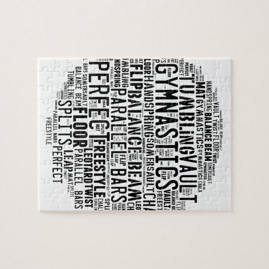 Gymnastiek Word Cloud Legpuzzel (Horizontaal)