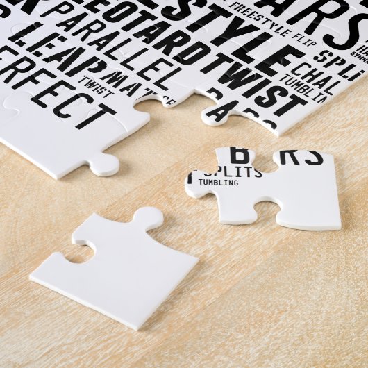 Gymnastiek Word Cloud Legpuzzel (Zijkant)