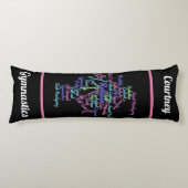 Gymnastiek Word Cloud Lichaamskussen (Voorkant)