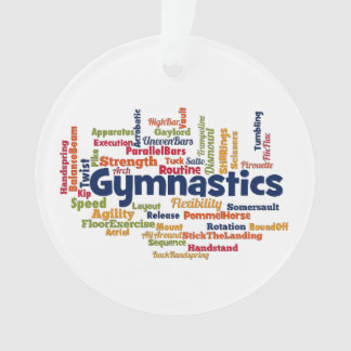 Gymnastiek Word Cloud Ornament