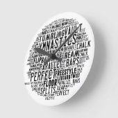 Gymnastiek Word Cloud Ronde Klok (Hoek)