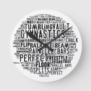 Gymnastiek Word Cloud Ronde Klok