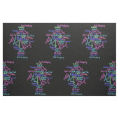 Gymnastiek Word Cloud Stof (Fat Quarter)