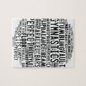 Gymnastiek Word Cloud Tumbling Legpuzzel (Horizontaal)