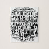 Gymnastiek Word Cloud Tumbling Legpuzzel (Verticaal)