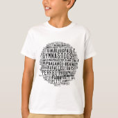 Gymnastiek Word Cloud Tumbling T-shirt (Voorkant)