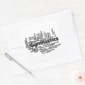 Gymnastiek Word Cloud Vierkante Sticker (Envelop)