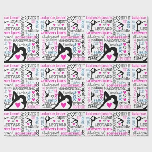 Gymnastiek Wrapping Paper Cadeaupapier (Vlak)