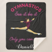 Gymnastiek Zie het, of het nu is - Alleen jij kunt Sherpa Deken (Voorkant)