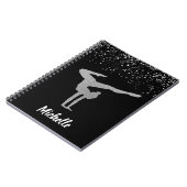 Gymnastiek Zilveren Glitter Notitieboek (Linkerzijde)