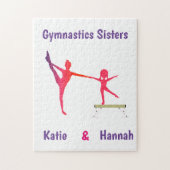 Gymnastiek Zisters Aangepaste naam Legpuzzel (Verticaal)