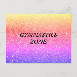 Gymnastiek Zone Rainbow Sparkle Briefkaart