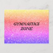 Gymnastiek Zone Rainbow Sparkle Briefkaart (Voorkant)