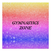 Gymnastiek Zone Rainbow Sparkle Glossy Poster (Voorkant)