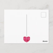 Gymnastiek Zwart en Heet Roze Gepersonaliseerd Briefkaart (Achterkant)