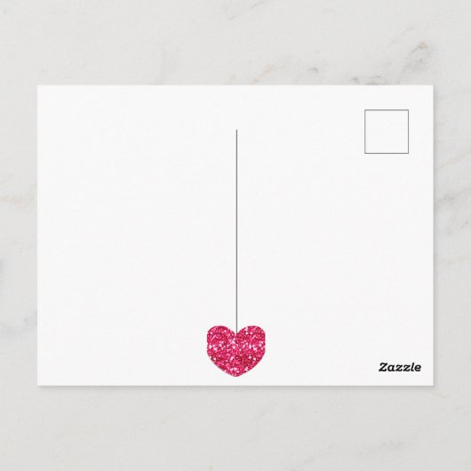 Gymnastiek Zwart en Heet Roze Gepersonaliseerd Briefkaart (Achterkant)