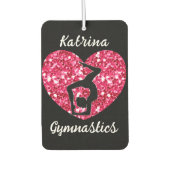 Gymnastiek Zwart en Heet Roze Gepersonaliseerd Luchtverfrisser (Voorkant)