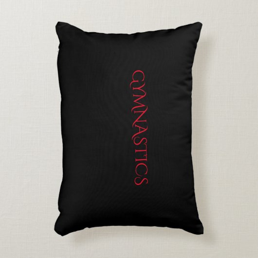 GYMNASTIEK zwart worp kussen. Accent Kussen (Voorkant(Verticaal))