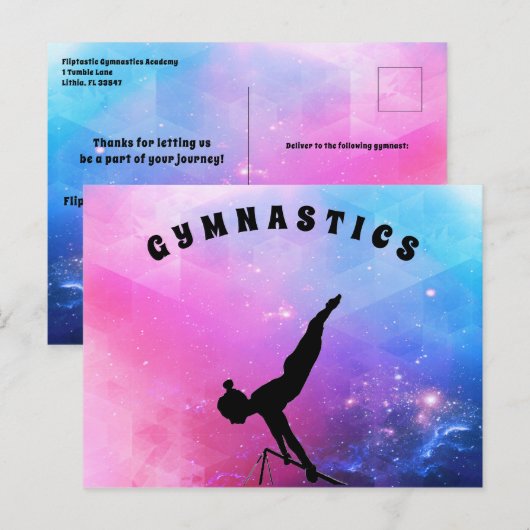 Gymnastiekacademie voor studenten Vakantiegeld Bri Feestdagenkaart (Voorkant / Achterkant)