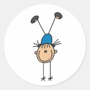 Gymnastiekafbeelding Ronde Sticker