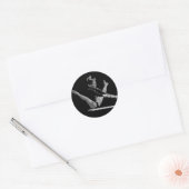 gymnastiekbalansbalk ronde sticker (Envelop)