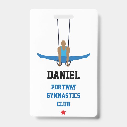 Gymnastiekclub Aangepast Badge (Voorkant)