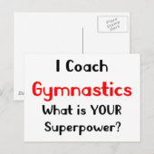 gymnastiekcoach briefkaart (Voorkant / Achterkant)