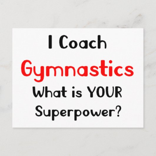 gymnastiekcoach briefkaart (Voorkant)