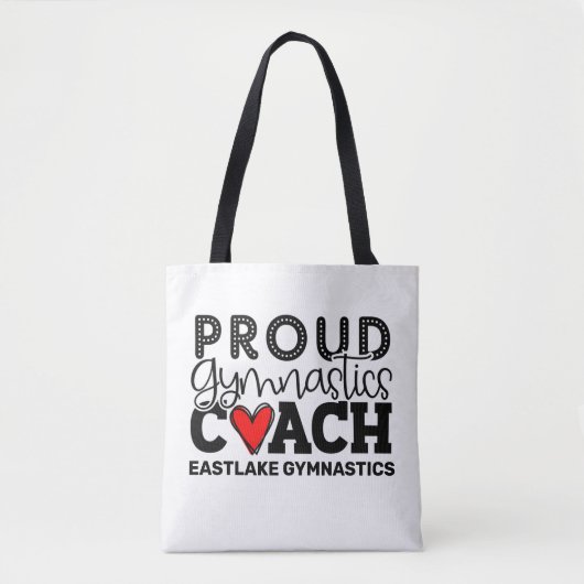 Gymnastiekcoach op maat tote bag (Voorkant)