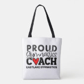 Gymnastiekcoach op maat tote bag (Achterkant)