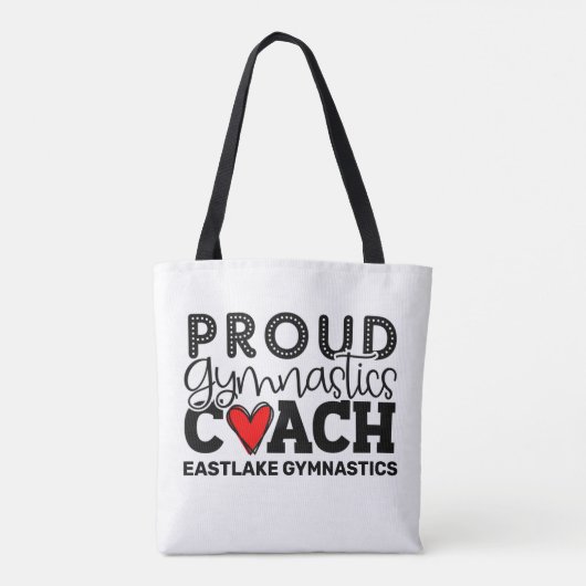 Gymnastiekcoach op maat tote bag (Achterkant)