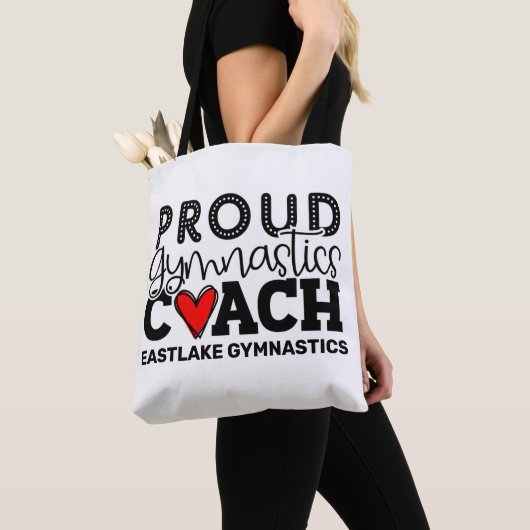 Gymnastiekcoach op maat tote bag (Dichtbij)