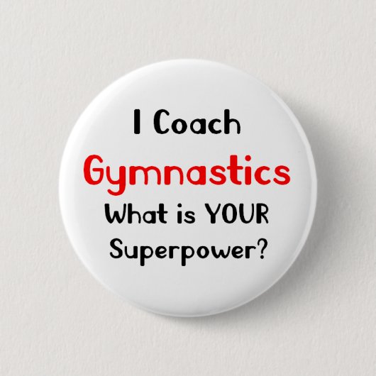 gymnastiekcoach ronde button 5,7 cm (Voorkant)