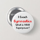 gymnastiekcoach ronde button 5,7 cm (Voorkant /achterkant)