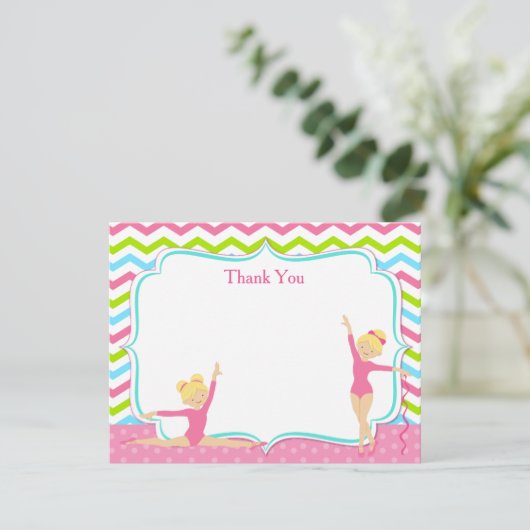 Gymnastiekdag Dank je wel Bedankkaart (Staand voorkant)