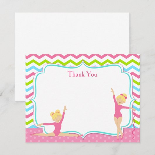 Gymnastiekdag Dank je wel Bedankkaart (Voorkant / Achterkant)