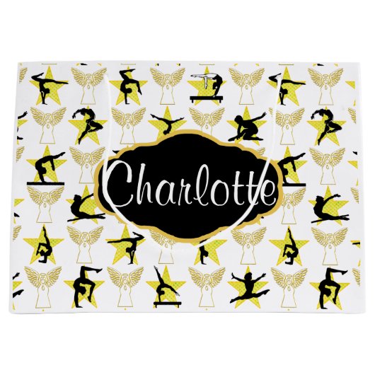 GYMNASTIEKENGEL GEPERSONALISEERDE KERSTCADEAUZAK LARGE CADEAUTASJE (Voorkant)