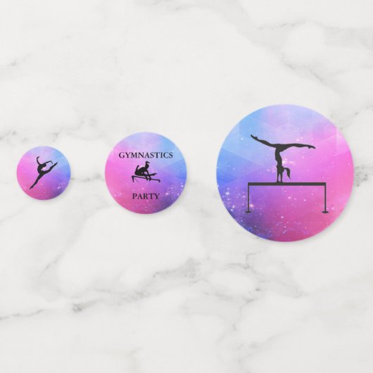 GYMNASTIEKFEEST CONFETTI (60 stuks per pak) (Achterkanten)