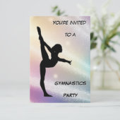 Gymnastiekfeest Glans Uitnodiging (Staand voorkant)