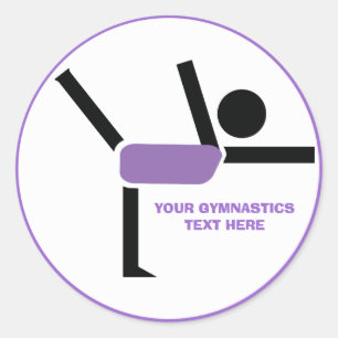 Gymnastiekgiften, aangepast voor turnscans ronde sticker