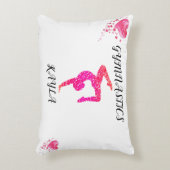 Gymnastiekgymnastiek en gepersonaliseerde harten accent kussen (Voorkant(Verticaal))