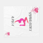 Gymnastiekgymnastiek en gepersonaliseerde harten fleece deken (Voorkant (Horizontaal))