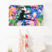 Gymnastiekkleur Burst Happy Birthday Banner (Insitu)