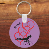 Gymnastiekknoppen sleutelhanger. Persoonlijke naam Sleutelhanger (Voorkant)