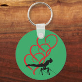 Gymnastiekknoppen sleutelhanger. sleutelhanger (Voorkant)